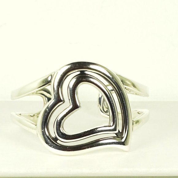 Barry Kieselstein-Cord Sterling Silver Double Heart Wide Cuff Bracelet - Picture 2 of 12